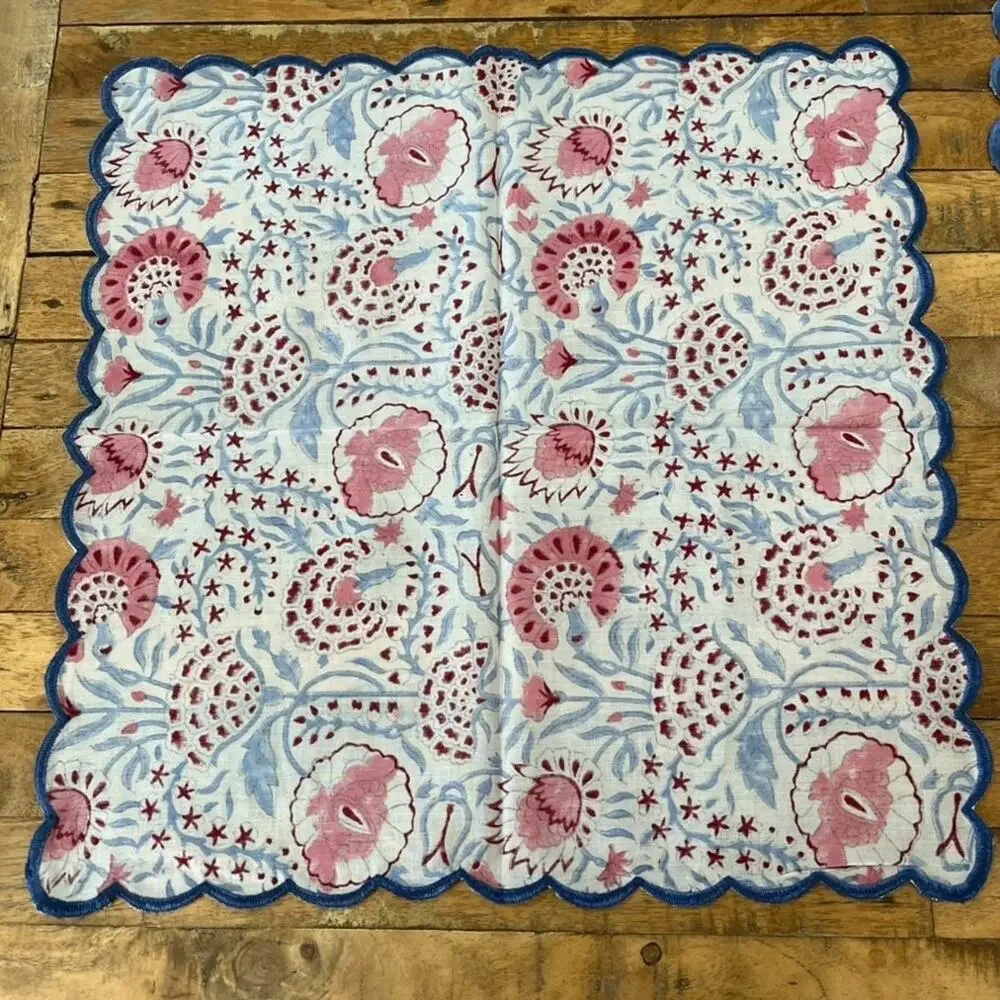 Hydrangea Print Cotton Napkins Set of 4 17